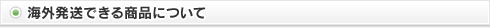 海外発送できる商品について