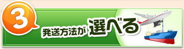 発送方法が選べる